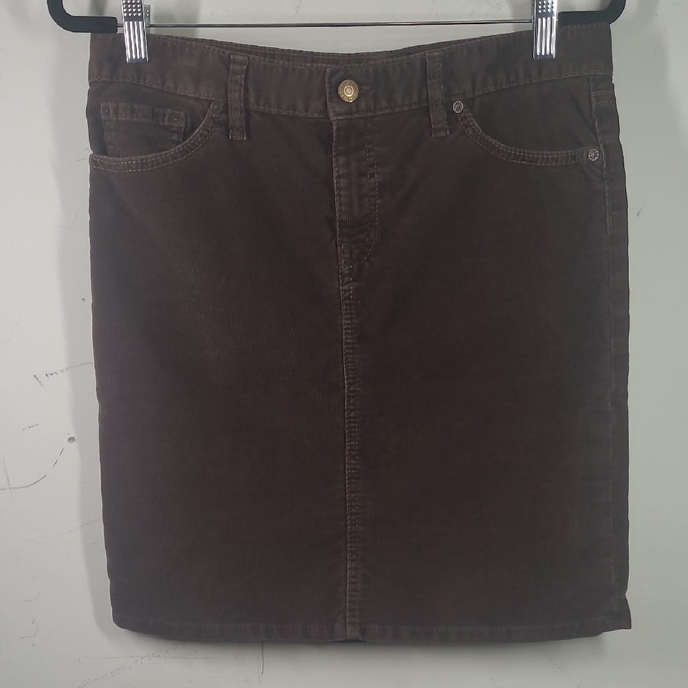 Classic Brown Corduroy Skirt